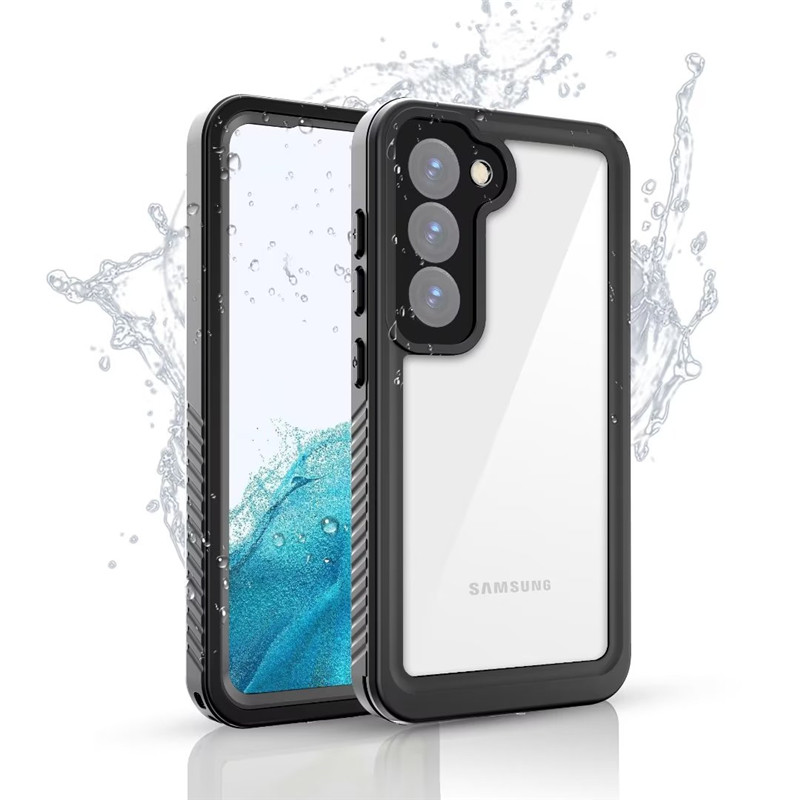 适用三星GalaxyS23手机壳三防全包边防水防摔防尘S23+/S23Ultra保护套硅胶密封潜水拍摄玩水游泳漂流外卖创意