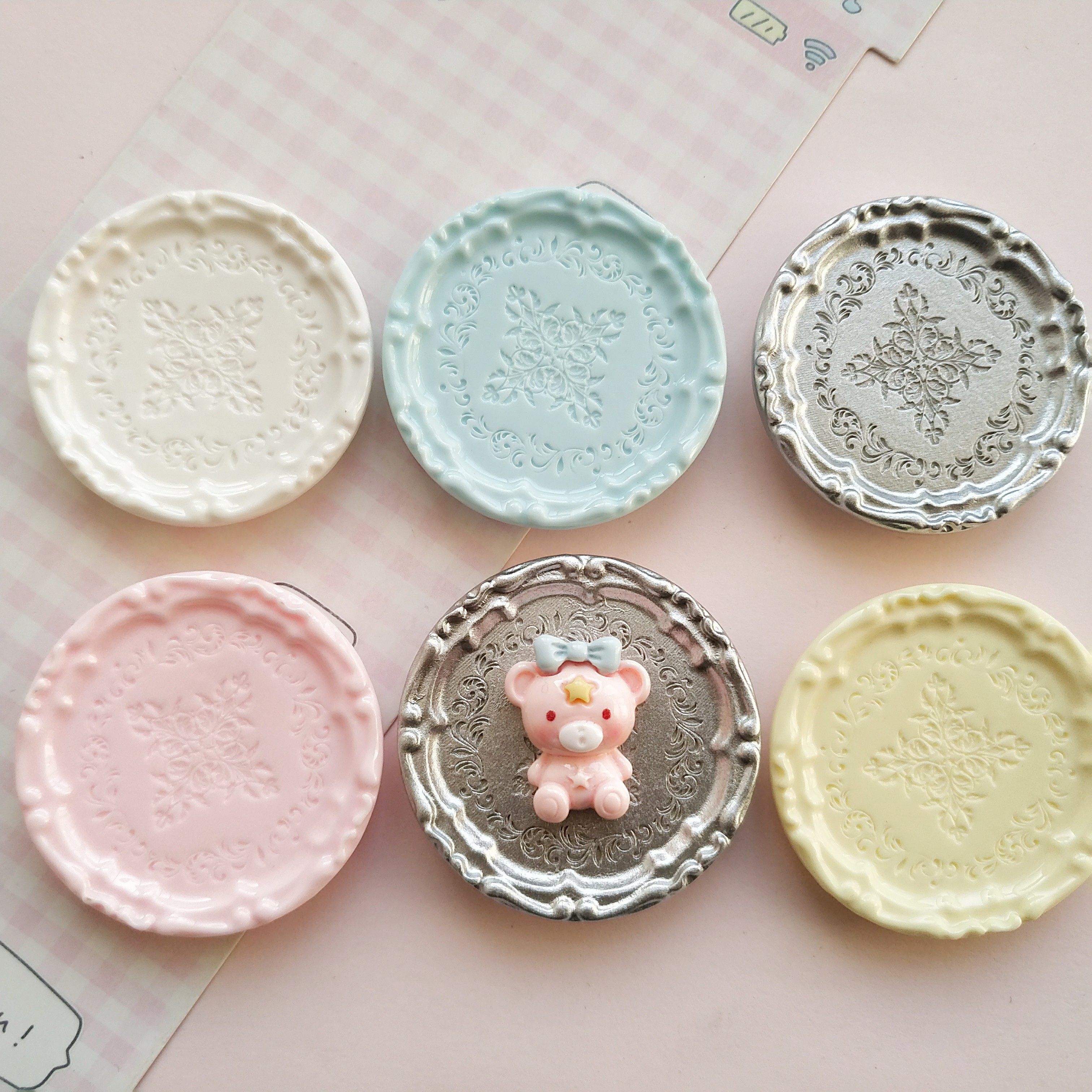 微缩仿真巴洛克食玩盘子娃娃屋捏捏装饰圆盘摆件手工diy树脂配件,饰品/流行首饰/时尚饰品新,其他DIY饰品配件,淘宝优惠券,粉丝福利购,淘宝优惠卷