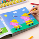 6岁5幼儿园宝宝绘画玩具 小猪佩奇涂色书儿童涂鸦填色画画本2