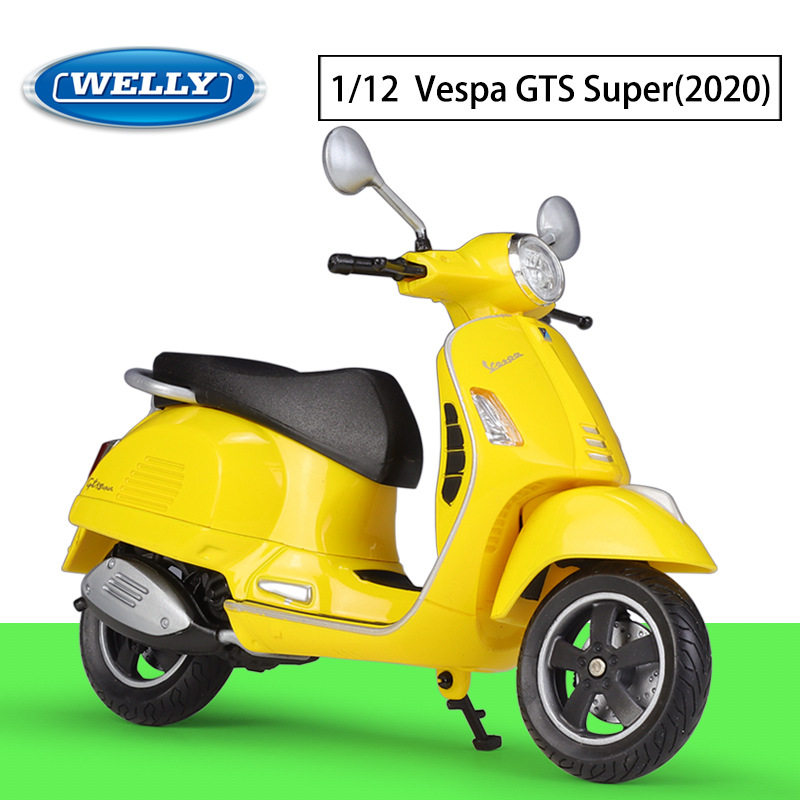 WELLY威利1:12维斯帕2020Vespa GTS Super仿真合金踏板摩托车模型