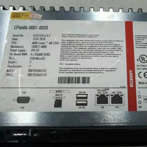 CP6606-0001-0020 C6930-1163-0050 倍福工业触控屏幕质保现货议