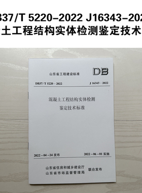 DB37/T 5220-2022 J16343-2022 混凝土工程结构实体检测鉴定技术标准