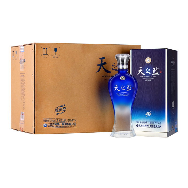 洋河天之蓝2018版52度375mL*6瓶