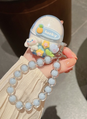 适用荣耀亲选耳机TiinLab S7保护套卡通荣耀TiinLab S7蓝牙耳机保护壳带链条CHP-ME00耳机套新款立体玉桂狗