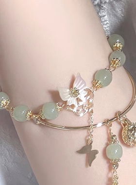 女蝴蝶手链新中式小众清冷系百搭古风