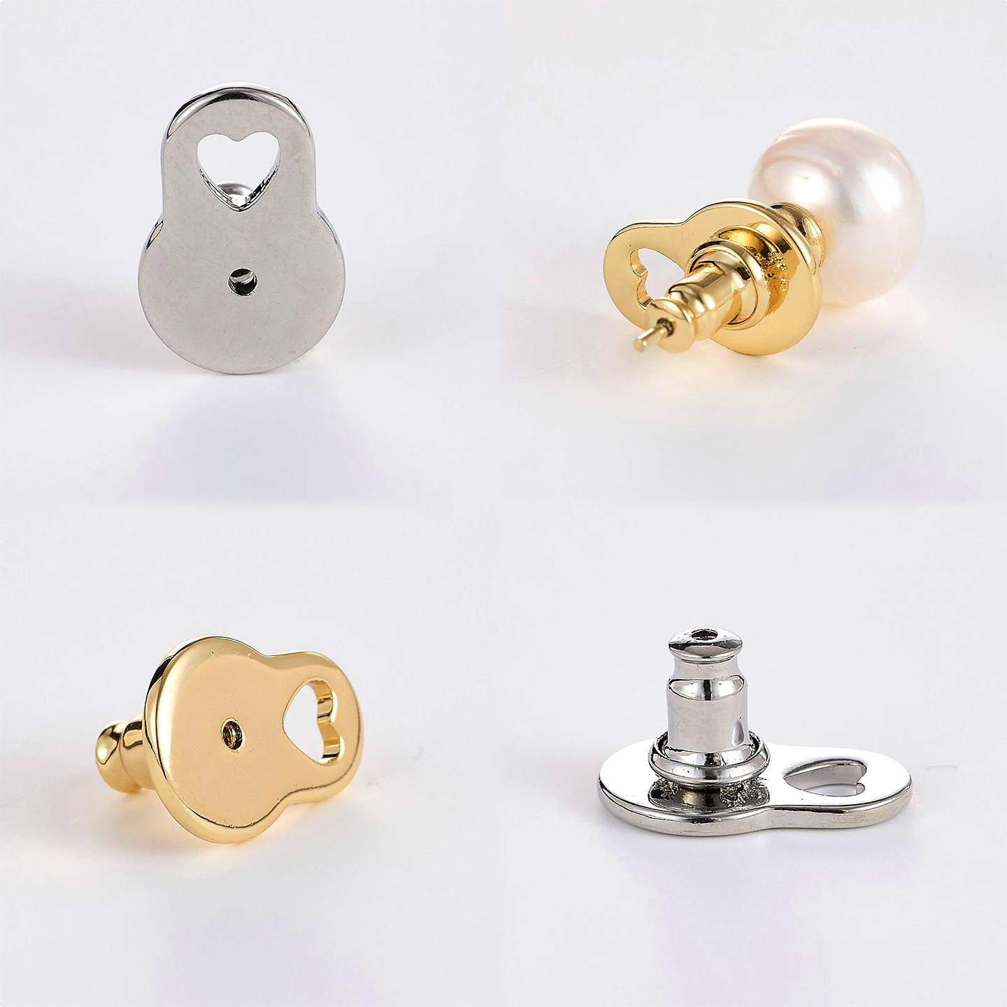 耳钉防下坠提升器爱心堵头耳饰耳堵耳帽珍珠大耳环提拉器支撑后塞