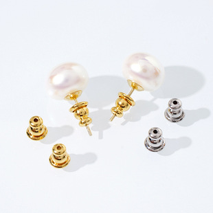 子弹头耳堵防掉堵头耳帽耳钉后塞防过敏胶塞透明耳环塞扣耳钉塞