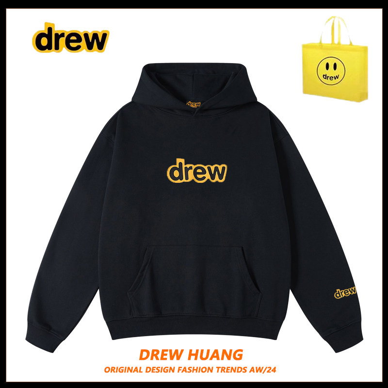 美潮Drew字母印花连帽卫衣帽衫男女情侣宽松潮流比伯同款FOG外套