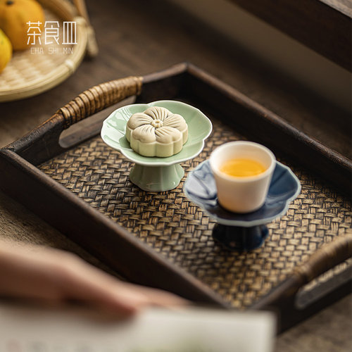 高脚茶点盘陶瓷果盘家用精致供盘