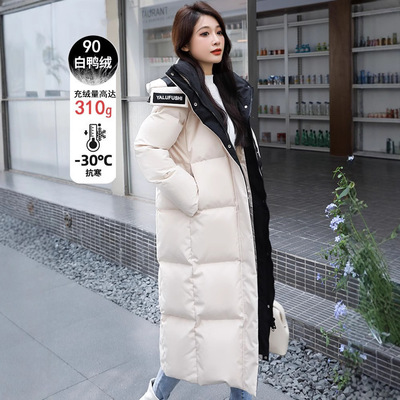 2025新款女长款加厚羽绒服300g