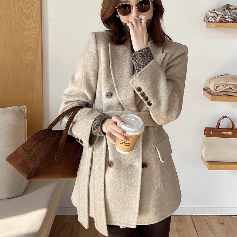 深冬呢子大衣女2025新款毛呢外套