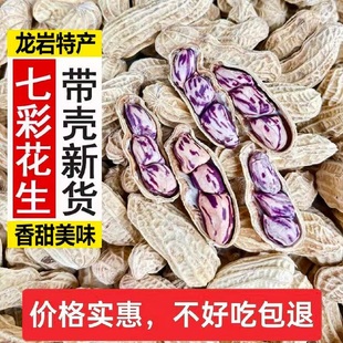 龙岩七彩花生熟水煮咸干湿烤带壳闽西福建特产送礼办公室休闲零食
