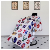 美式 barbershop理发围布加大加长防静电防水围布加厚满拼油头围布