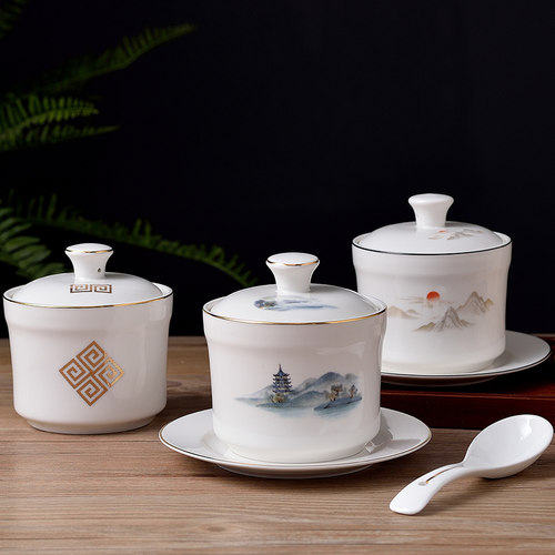 雪诺炖盅新中式汤盅金边