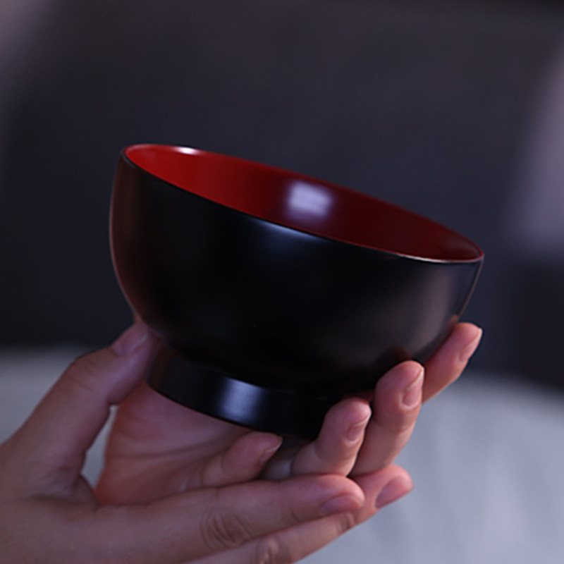 安泰桥  福州三宝素髹大漆 手工漆器  饭碗  哑光溜色 餐具 礼品