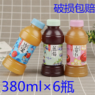 内蒙古天拜山沙果汁饮料扎兰屯特产山里红蓝莓果汁380ml×6瓶包邮