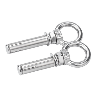 304不锈钢吊环膨胀螺丝大全带环挂钩带圈加长加厚膨胀螺栓M6M8M12