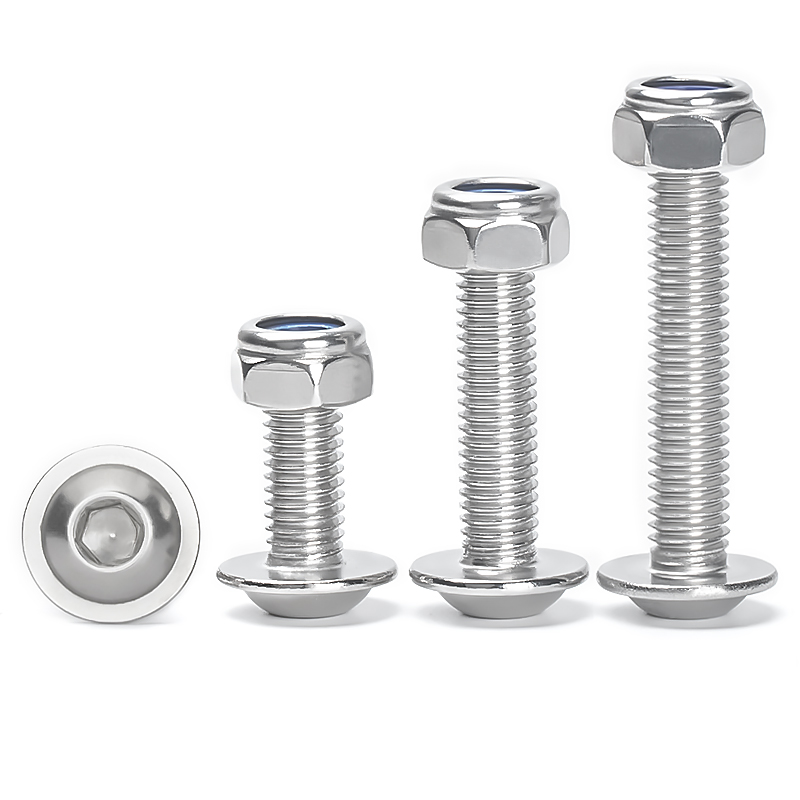 304不锈钢带垫防松螺母组合套装