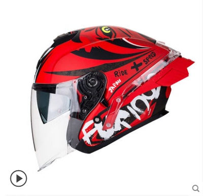 双镜片摩托车头盔帅气时尚