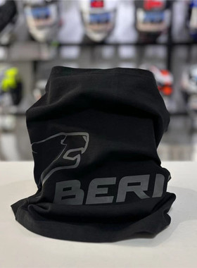 BERING摩托车骑行脖套冬款厚机车脖套黑色均码男女