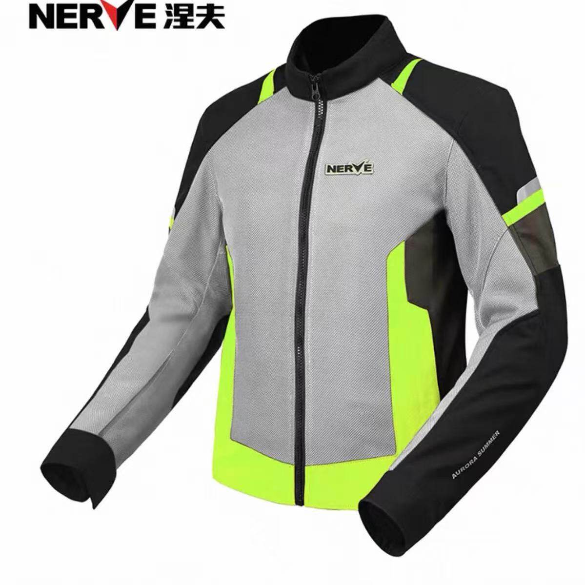 NERVE涅夫极光摩托车夏季骑行服男士机车赛车服网眼透气CE2级护具