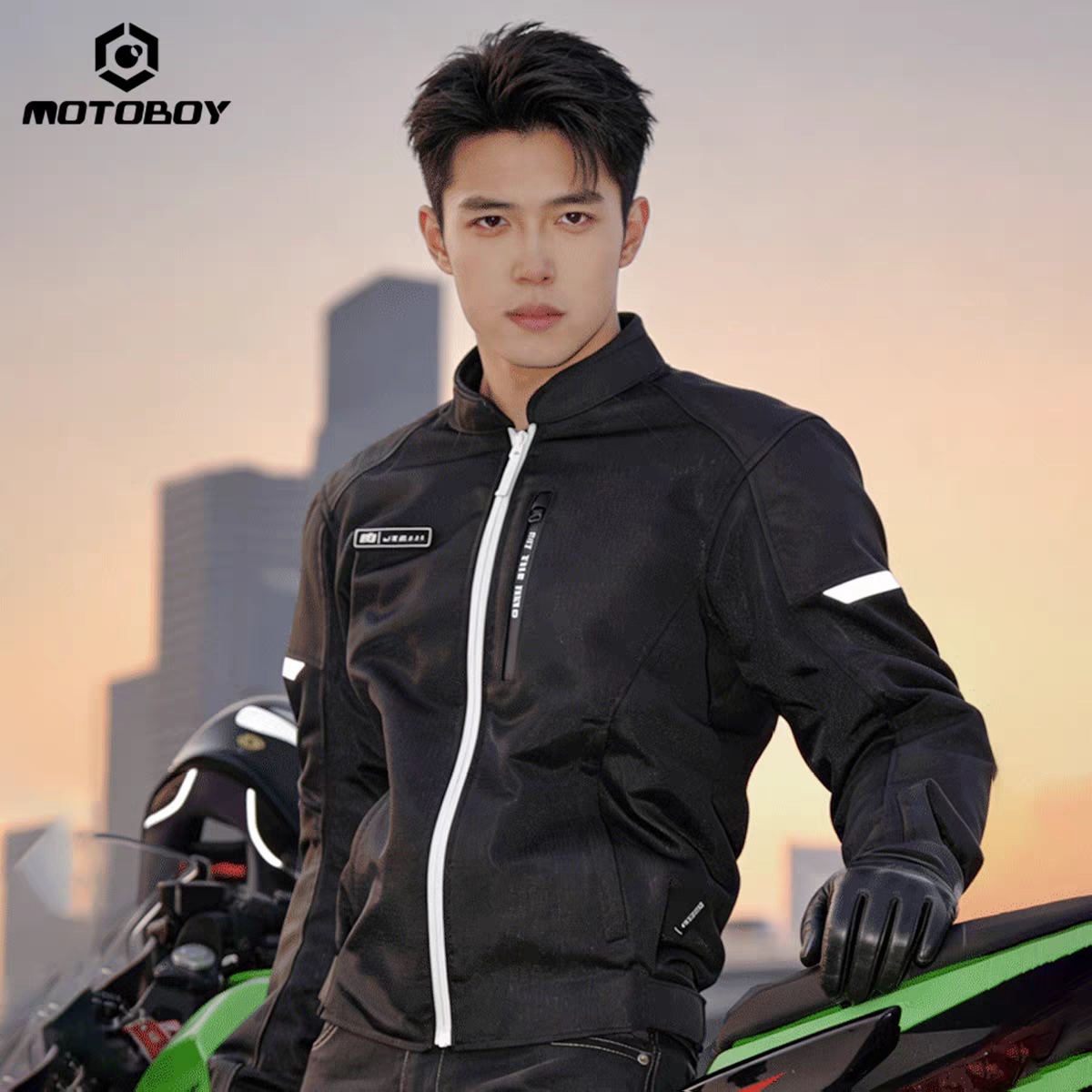 motoboy春夏透气防摔通勤骑行服