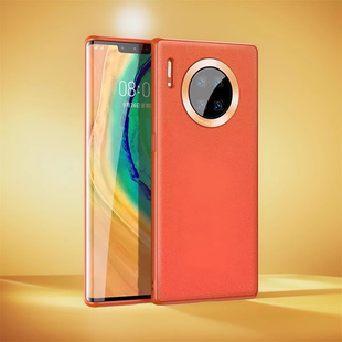 适用华为mate30pro手机壳Mate30pro保护套mete素皮外套meta30pro曲屏全包魅特metE30pro外壳5G男女美特MT黑