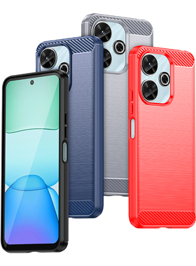 适用小米pococ65手机壳poco c65全包防摔xiaomi碳纤维qoco软胶5G保护套poc65c全包13R外壳pcoc海外版红米13C