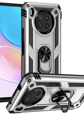 适用华为nova8i手机壳honor指环支架novo8i防摔外壳黑色nove硅胶nov男金色nowa海外版蓝note保护套荣耀50lite