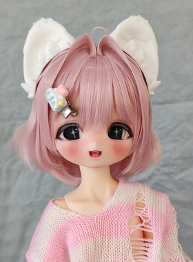 现货【随喜星人】奶油树脂猫耳 奶油树脂兔耳 BJD兽耳纯白树脂