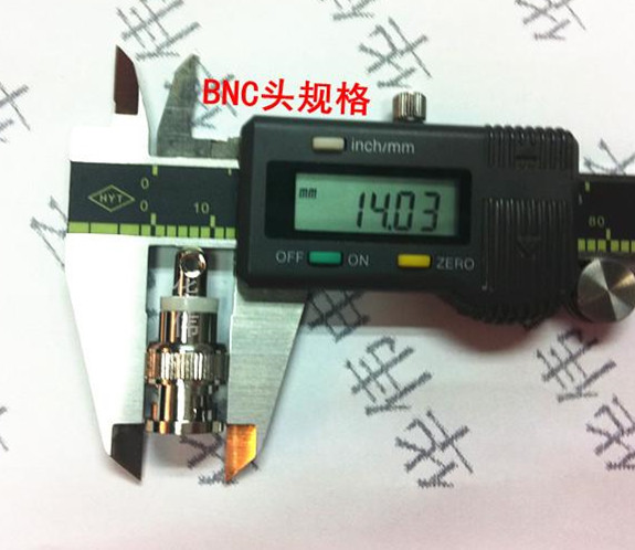 拉杆天线BNC接头 Q9头 转接头 公头带针 全新铜材 专用连接头