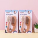 羊绒毛婴儿刷宝宝专用新生儿头皮清洁软毛洗头发刷沐浴按摩木柄梳