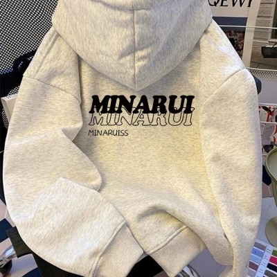 美式嘻哈风纽扣连帽卫衣男秋冬