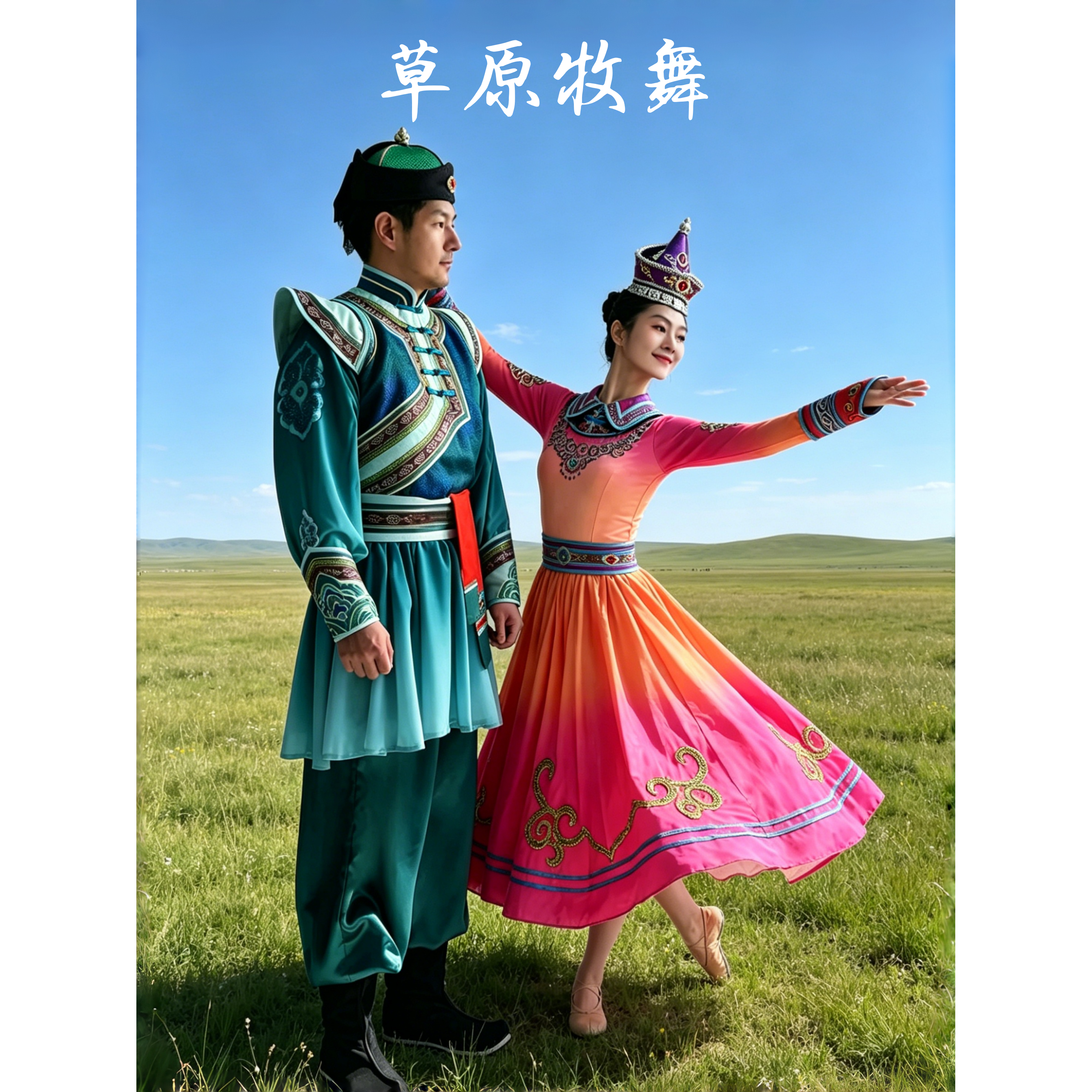 男女款蒙古舞服装整套出租