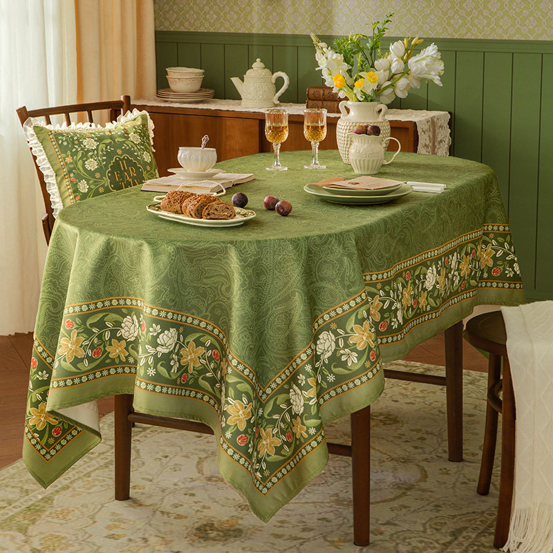 春鸣涧翠影美式氛围感田园客厅餐桌布轻奢防尘布高级感茶几盖布,居家布艺,桌布,淘宝优惠券,粉丝福利购,淘宝优惠卷