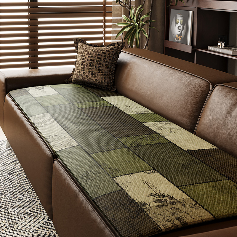 中古风高端夏季冰丝沙发垫凉感防滑坐垫客厅沙发盖布飘窗榻榻米垫