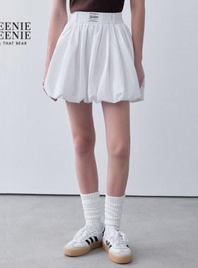 TEENIEWEENIE bearnova2025冬季新款女装休闲运动松紧腰花苞短裙