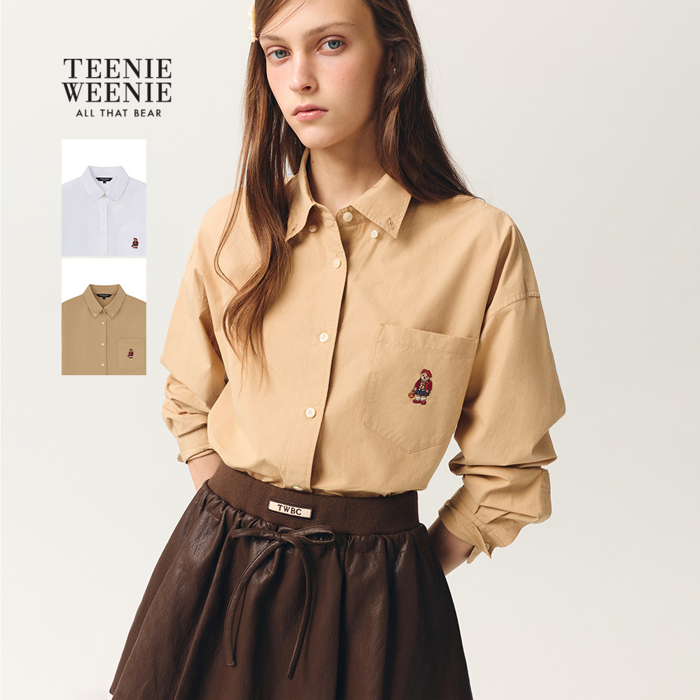 TeenieWeenie小熊女装衬衫26春季新款挺括舒适新年刺绣