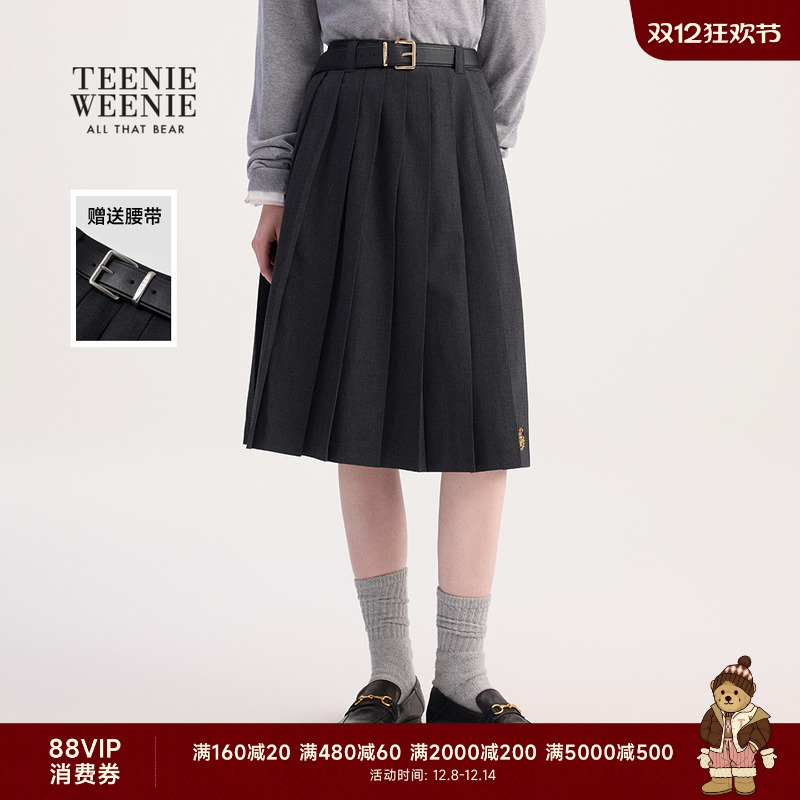 TeenieWeenie知识分子风百褶裙