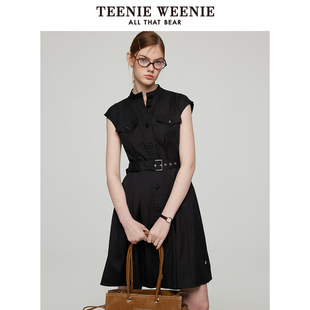 气质优雅通勤可拆卸腰带无袖 时尚 连衣裙 夏季 TeenieWeenie小熊女装
