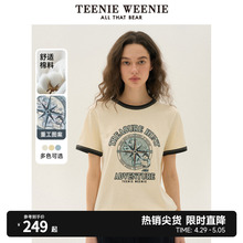 棉质短袖 新款 T恤多巴胺ins风白色 2024年夏季 TeenieWeenie小熊女装