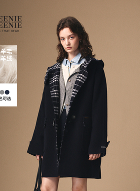 【初代千金牛角扣】TeenieWeenie小熊女装羊绒绵羊毛呢大衣冬外套
