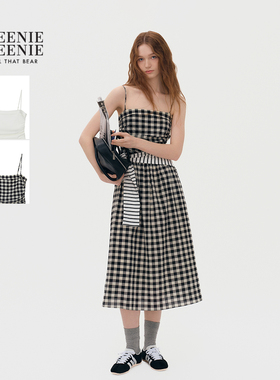 TeenieWeenie小熊女装连衣裙26春夏新品休闲舒适款优雅气质吊带裙