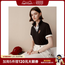 女装 TeenieWeenie小熊夏季 基础款 POLO衫 时尚 休闲通勤刺绣短袖