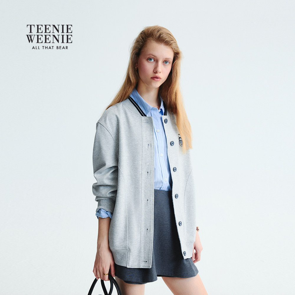 TeenieWeenie小熊女装卫衣2025秋季新款学院风徽章刺绣棒球领外套,女装/女士精品,卫衣/绒衫,淘宝优惠券,粉丝福利购,淘宝优惠卷