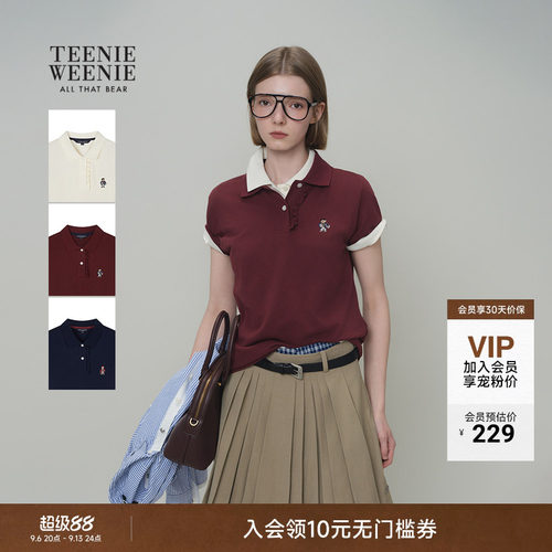 小熊女装时尚休闲短袖T恤POLO衫