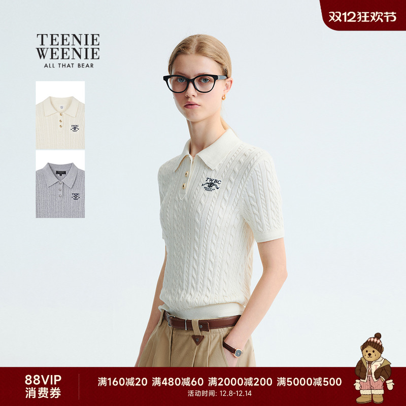 TeenieWeeniePOLO领短袖毛针织衫