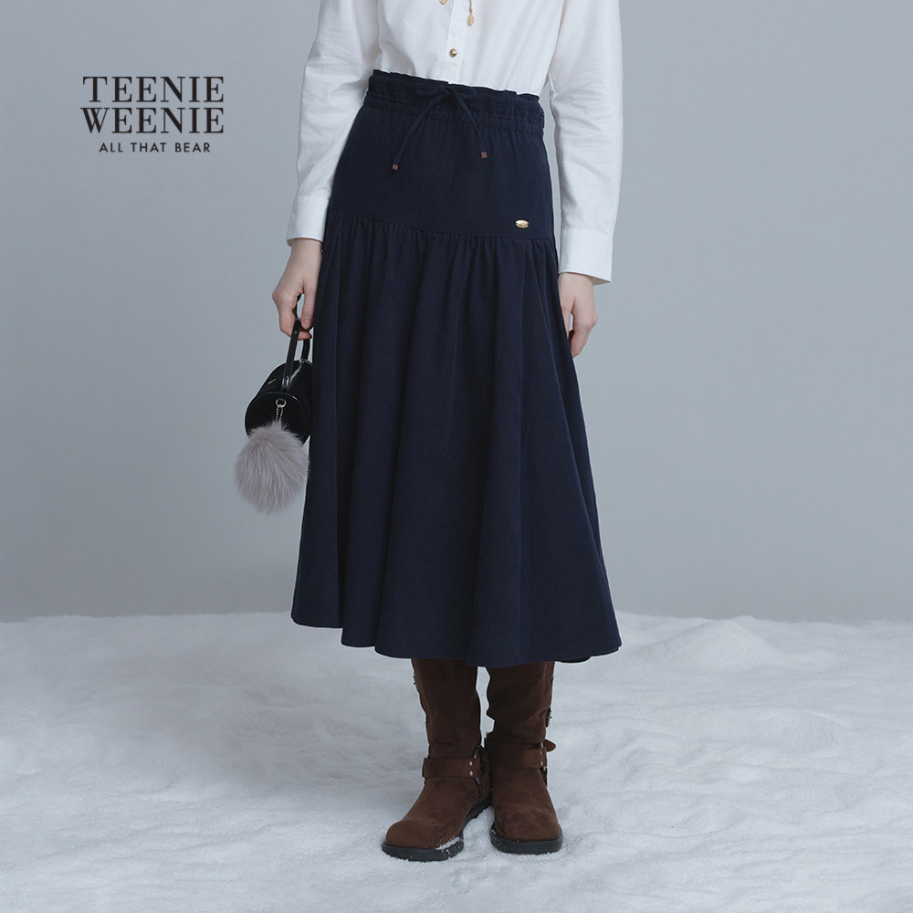 TeenieWeenie小熊女装半身裙25年冬新款时尚高腰气质优