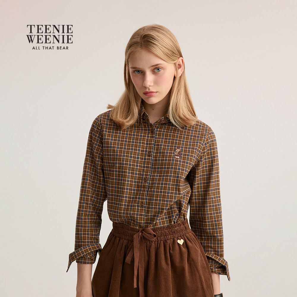 TeenieWeenie小熊女装2025秋新款舒适宽松知识分子风