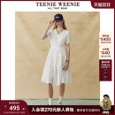浪漫法式 新款 茶歇中长裙 白色连衣裙2025夏季 TeenieWeenie小熊女装
